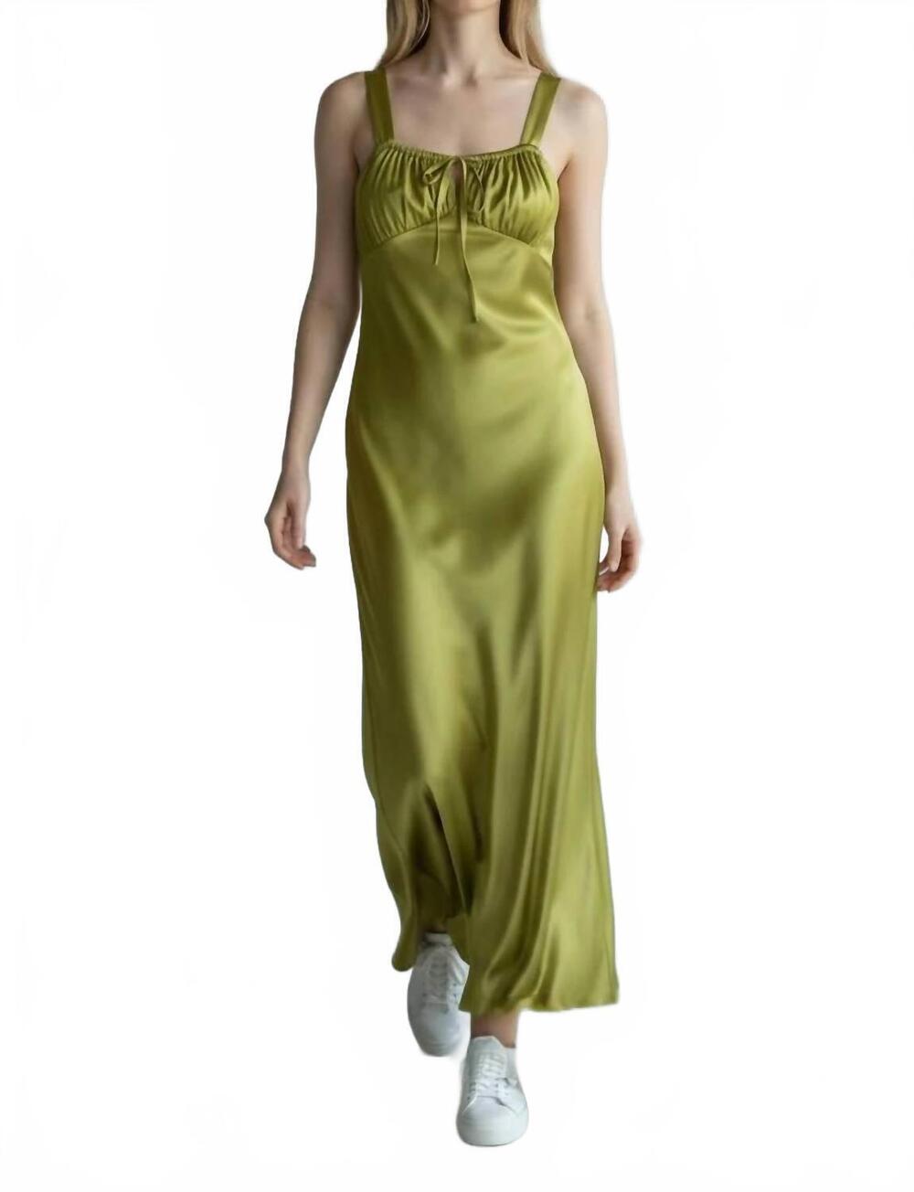 NEW BILA77 winter moss dress in chartreuse or lime green